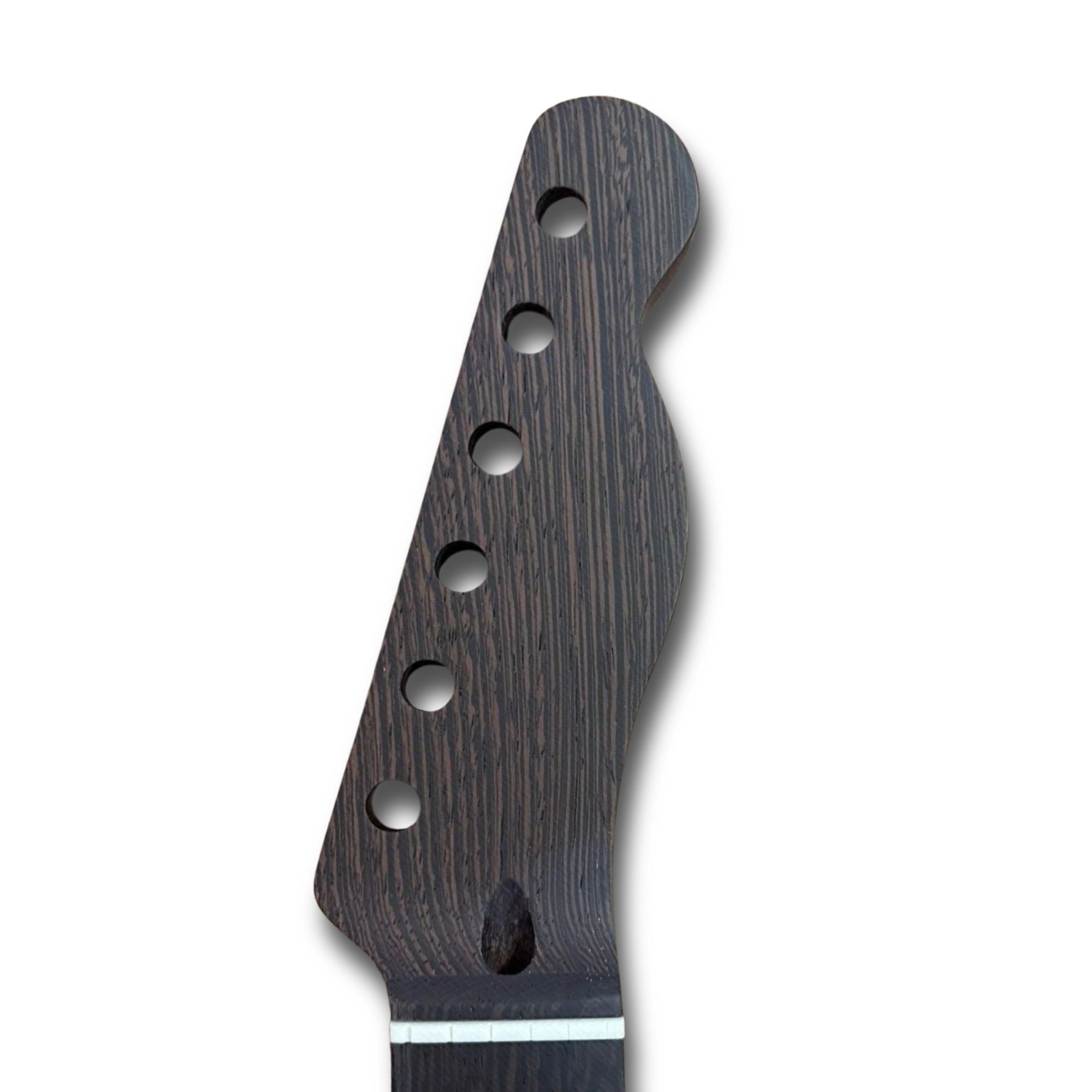 Wenge Tele-Style Guitar Neck, 22 Fret, Block Inlays, 9.5" Radius (Bone Nut, Bolt-On) - Ploutone