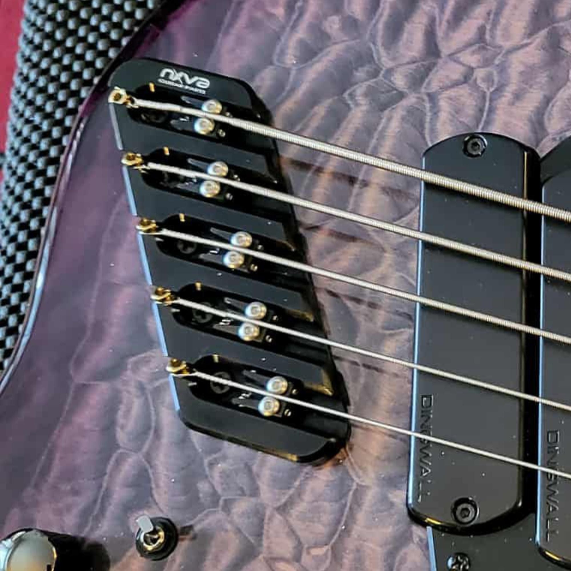 Nova Guitar Parts Dingwall Bass Bridge Retrofit Replacement - 4, 5, & 6-String Multi-Scale - Ploutone