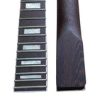 Wenge Tele-Style Guitar Neck, 22 Fret, Block Inlays, 9.5" Radius (Bone Nut, Bolt-On) - Ploutone