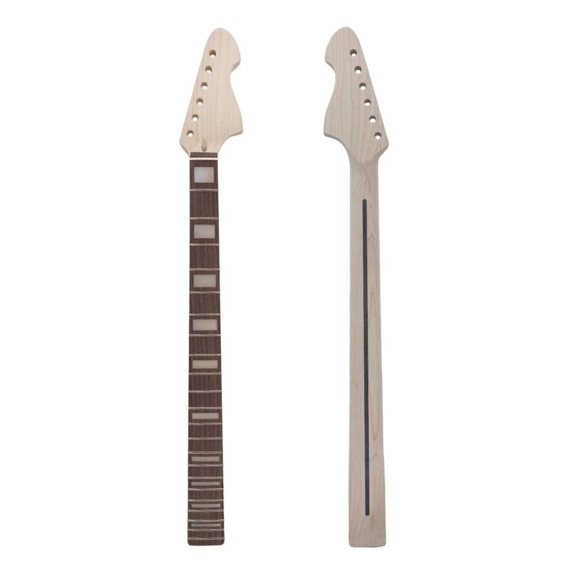30" Scale, 22 Fret Unfinished Baritone Guitar Neck, Maple & Rosewood - Ploutone