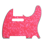 5-Hole ’52 Telecaster Pickguard for Fender Tele - 30+ Colors 4-Ply Pink Pearl - Ploutone
