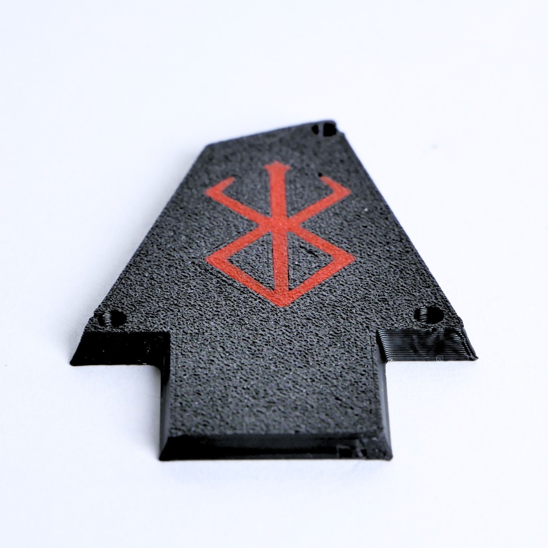 Custom Ibanez Truss Rod Cover for RG & JEM – Berserker (Red & Black) - Ploutone