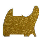 Esquire Pickguard (8-Hole) Telecaster Pickguard Blank - 20+ Colors 4-Ply Gold Pearl - Ploutone