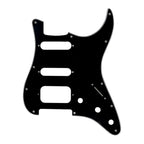 Fender Stratocaster HSS Pickguard (Open Humbucker) - 3-Ply Black Pickguards from Ploutone