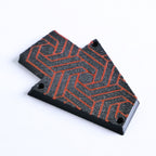 Custom Ibanez Truss Rod Cover for RG & JEM – Fractal Flow (Red & Black) - Ploutone