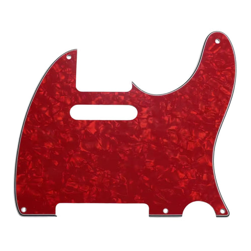 5-Hole Telecaster Pickguard - 4-Ply Red Pearl - Ploutone