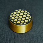 Opus Guitar Pedal Footswitch Topper (Set of 2) - Gold and Black Honeycomb - Ploutone