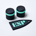 ESP Truss Rod Cover for ESP & LTD & Matching Knobs Set - Black & Turquoise - Ploutone