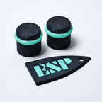 ESP Truss Rod Cover for ESP & LTD & Matching Knobs Set - Black & Turquoise - Ploutone