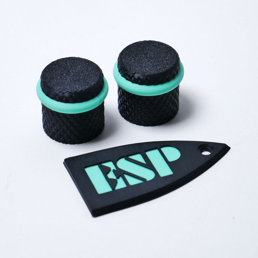 ESP Truss Rod Cover for ESP & LTD & Matching Knobs Set - Black & Red truss rod covers from Ploutone
