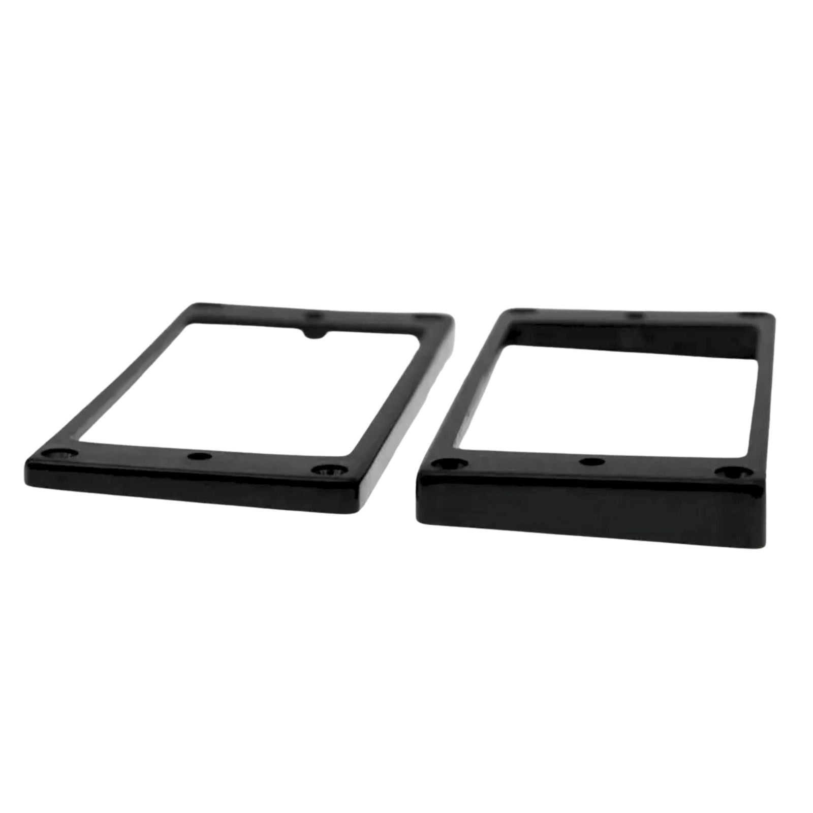 Flat Bottom Humbucker Mounting Pickup Rings Tapered - Black (Neck & Bridge Set) - Ploutone