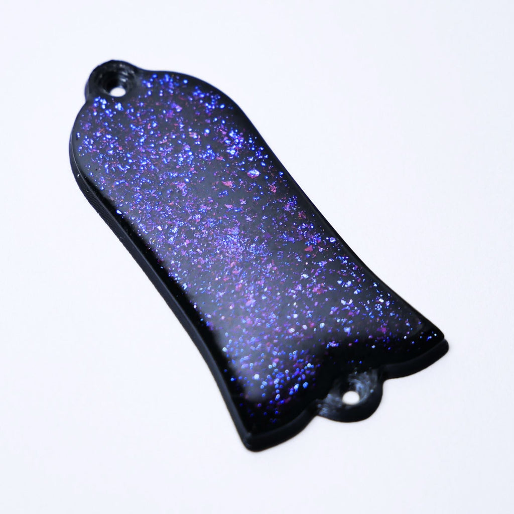 Custom Gibson Les Paul Truss Rod Cover - Rainforest Green Flake truss rod covers from Ploutone
