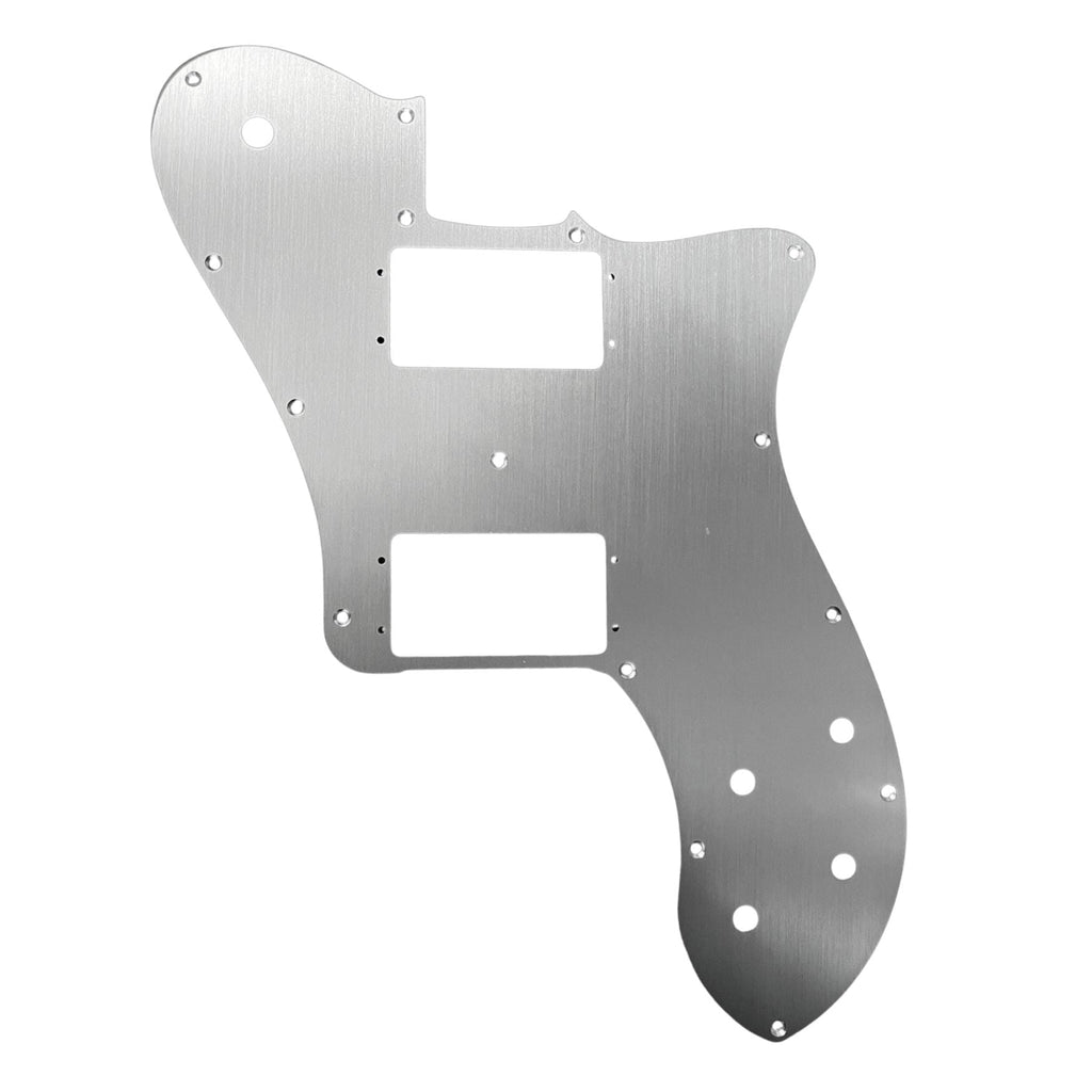 Telecaster Deluxe Pickguard (HH Wide Range Humbuckers) - Brushed Aluminum - Ploutone