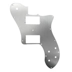 Telecaster Deluxe Pickguard (HH Wide Range Humbuckers) - Brushed Aluminum - Ploutone
