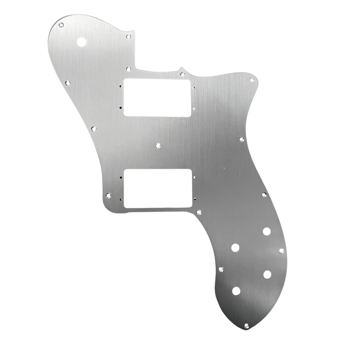 Telecaster Deluxe Pickguard (HH Wide Range Humbuckers) - Brushed Aluminum - Ploutone