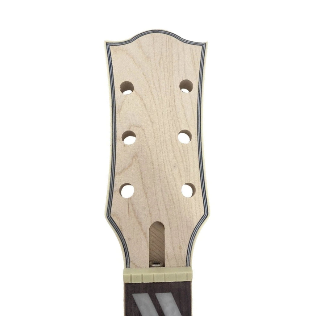 Les Paul/SG Style Bolt-On Unfinished Guitar Neck, Maple & Rosewood with Binding - Ploutone