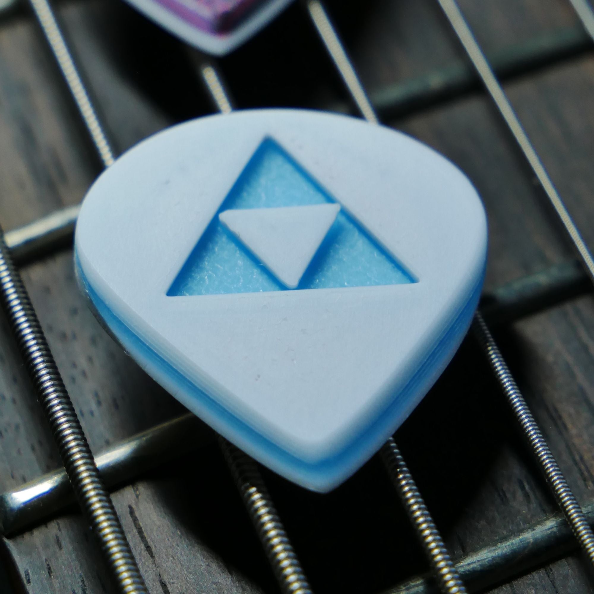 Opus Jari VALKORE™ - Triforce Glow in the Dark Handmade Guitar Pick - Ploutone