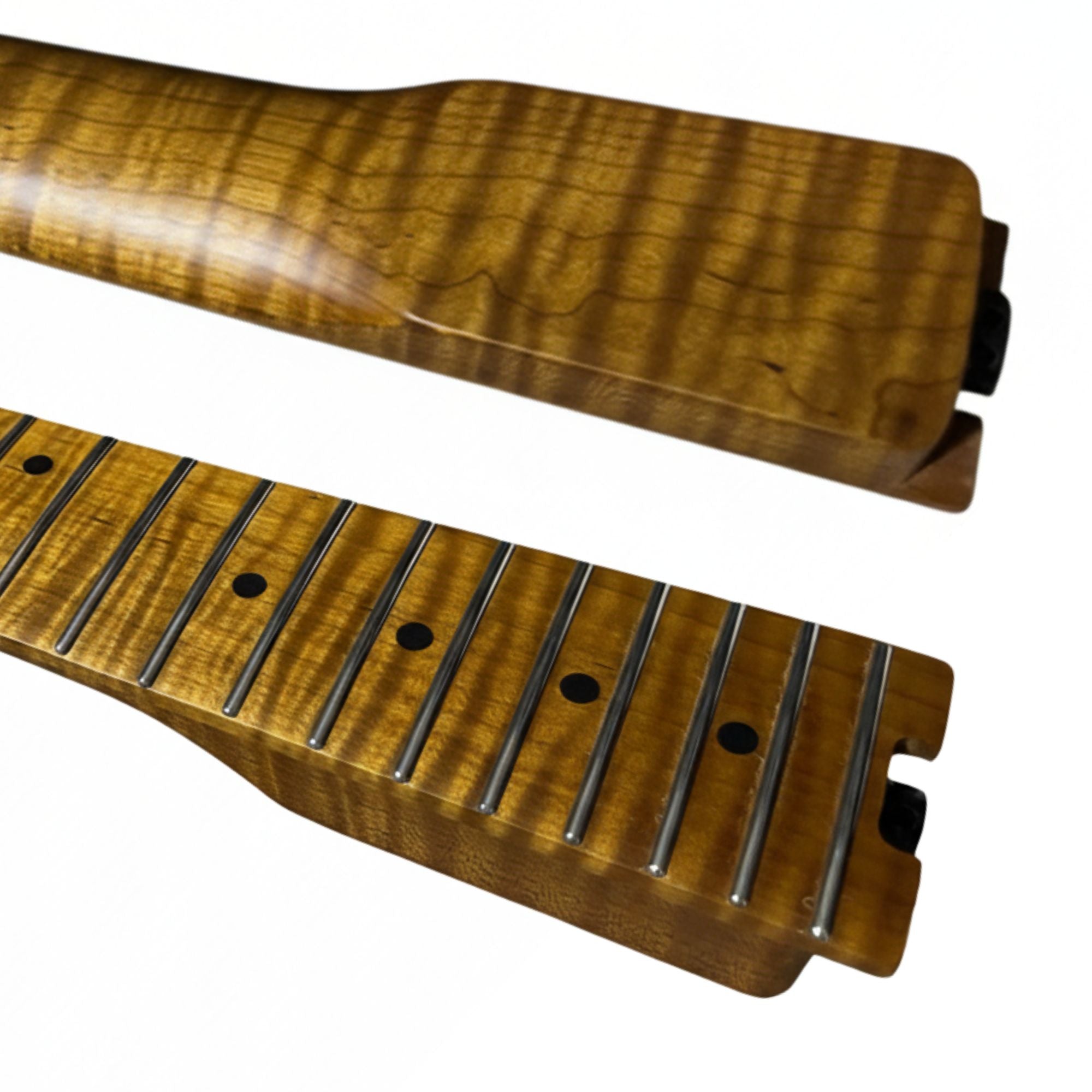 Ernie Ball Style 4x2 Guitar Neck, Locking Nut, Roasted Flame Maple - Ploutone