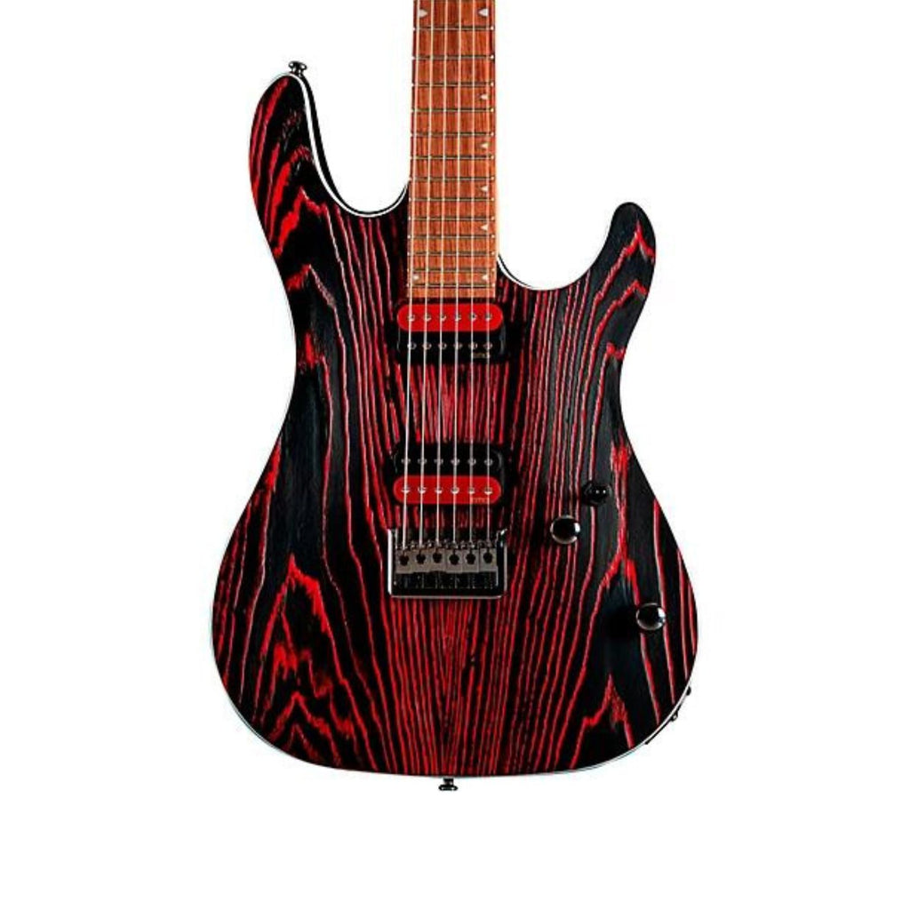 Cort KX300 6-String Electric Guitar - Etched Black and Red - Ploutone