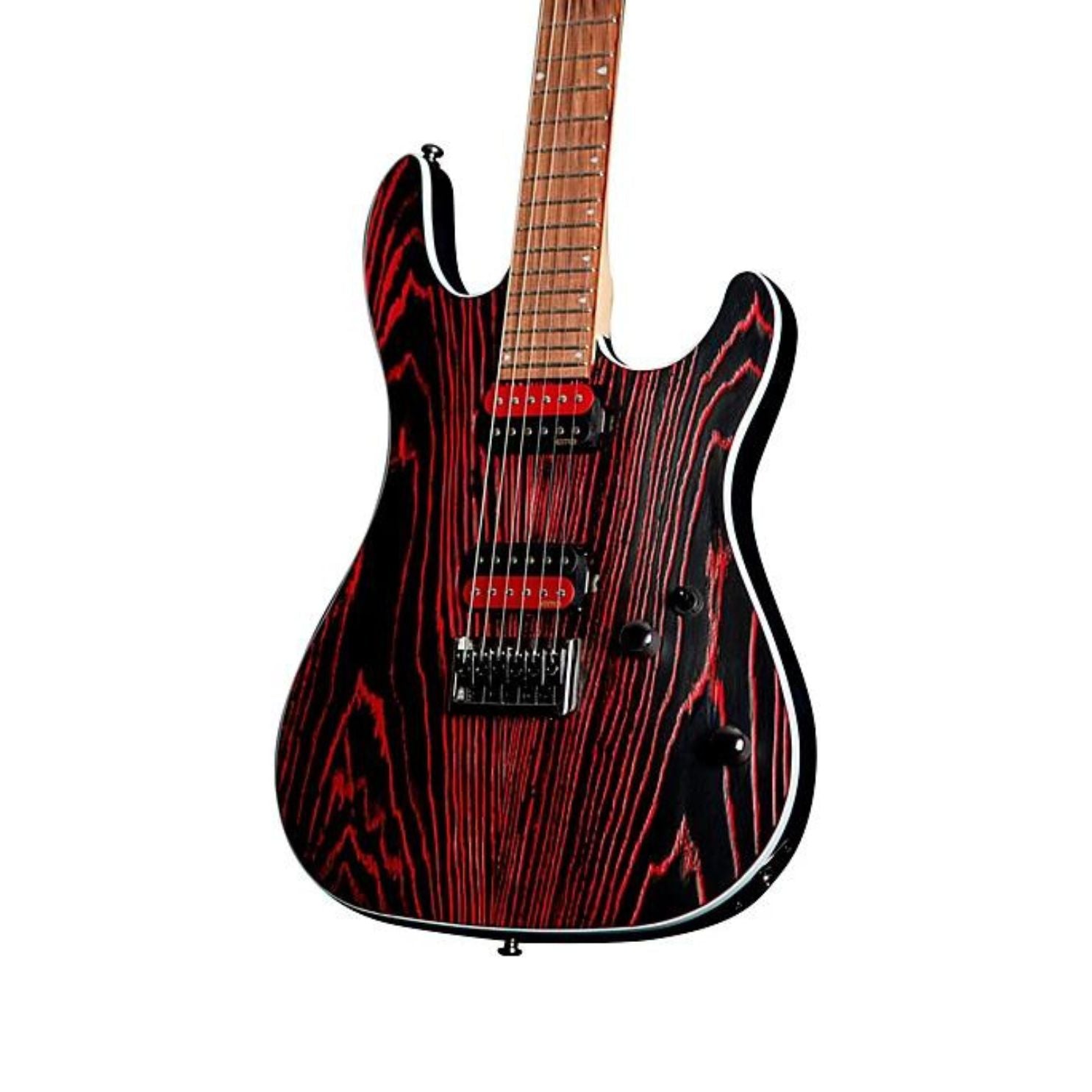 Cort KX300 6-String Electric Guitar - Etched Black and Red - Ploutone