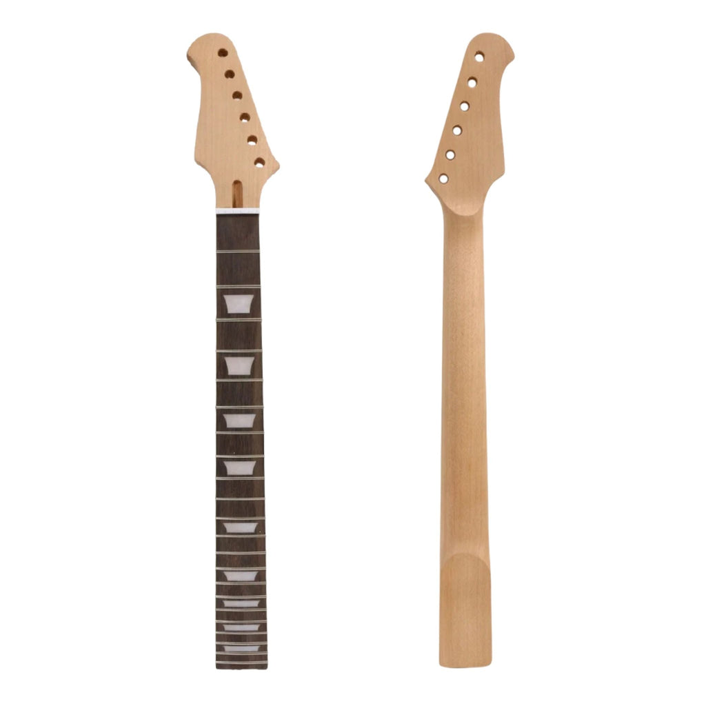Reverse Headstock, 24.75" Scale Guitar Neck, Mahogany & Rosewood - Ploutone
