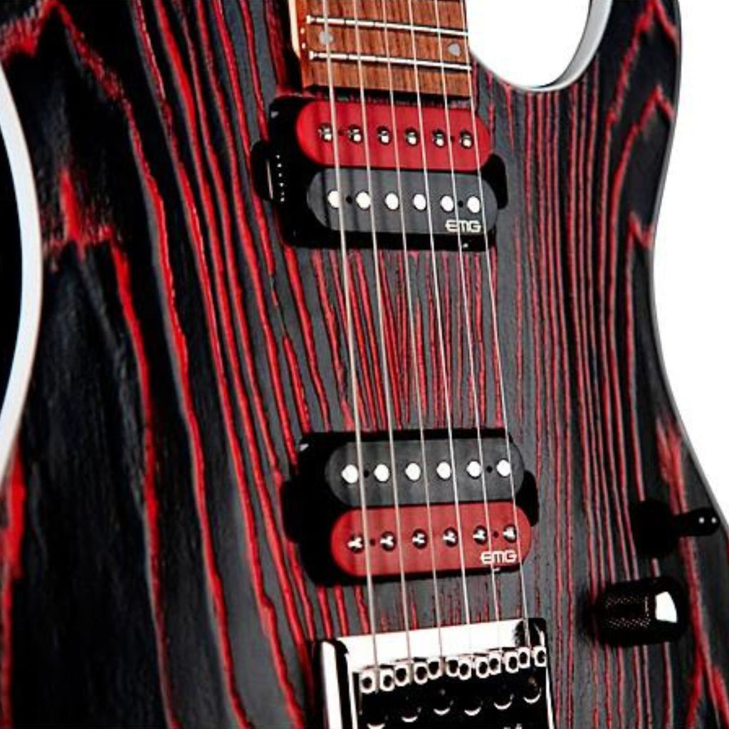 Cort KX300 6-String Electric Guitar - Etched Black and Red - Ploutone