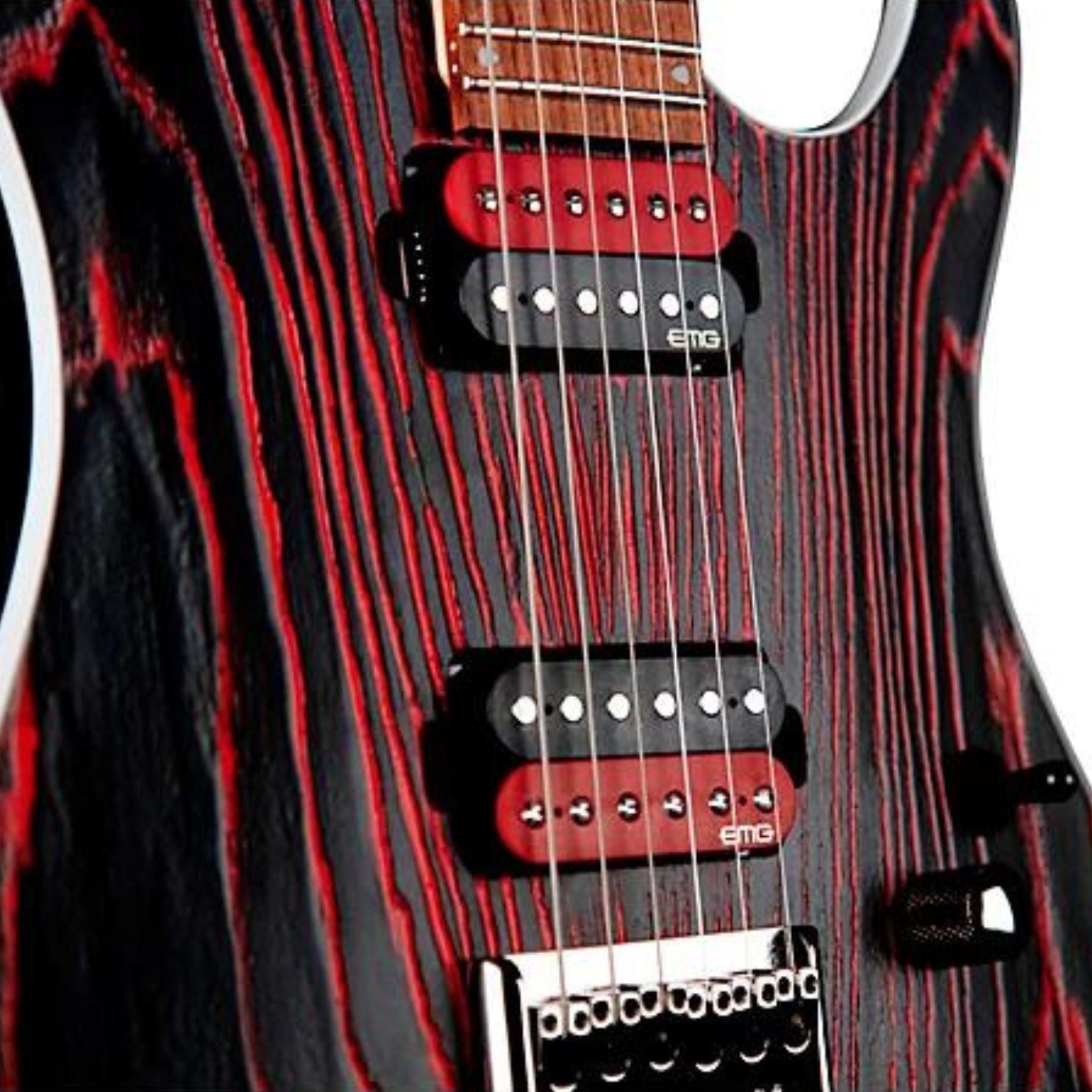 Cort KX300 6-String Electric Guitar - Etched Black and Red - Ploutone
