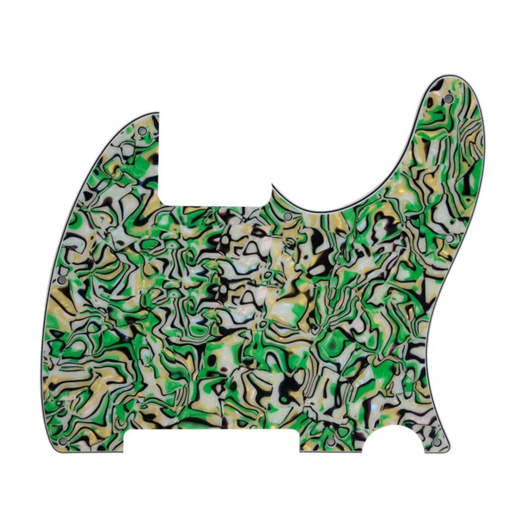 Esquire Pickguard (8-Hole) Telecaster Pickguard Blank - 20+ Colors 4-Ply Multicolor Shell - Ploutone