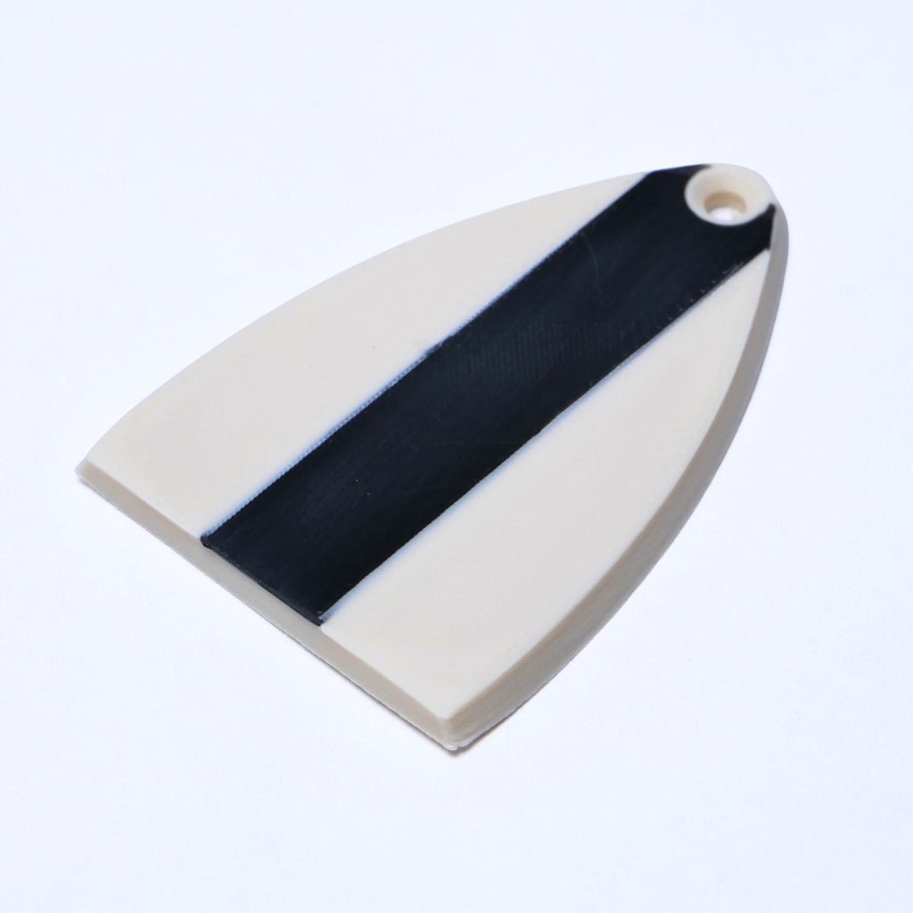 Custom PRS SE Truss Rod Cover – Racing Stripe Cream & Black - Ploutone