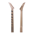 24 Fret Reverse Headstock Guitar Neck – All Maple, 25.5" Scale, Modern C Profile, 56mm Bolt-On Heel, Unfinished - Ploutone