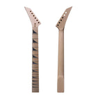 24 Fret Reverse Headstock Guitar Neck – All Maple, 25.5" Scale, Modern C Profile, 56mm Bolt-On Heel, Unfinished - Ploutone