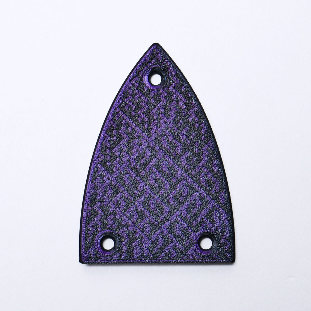 Custom BC Rich Truss Rod Cover – Black Amethyst Purple truss rod covers from Ploutone