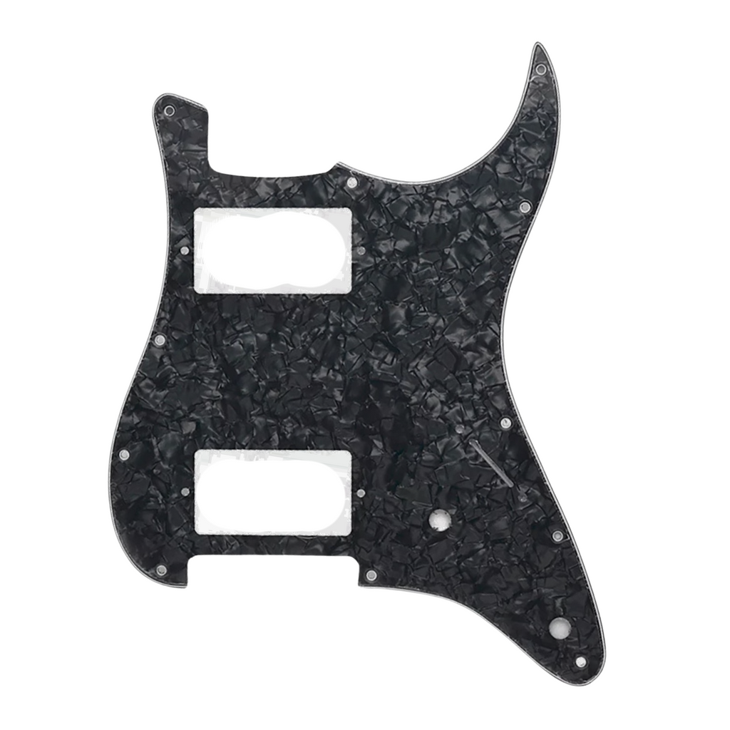 HH Stratocaster Pickguard - Black Pearl