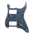 11-Hole HH Stratocaster Pickguard (Square Corner, 2 Control Holes) - 4-Ply Abalone Pearl - Ploutone