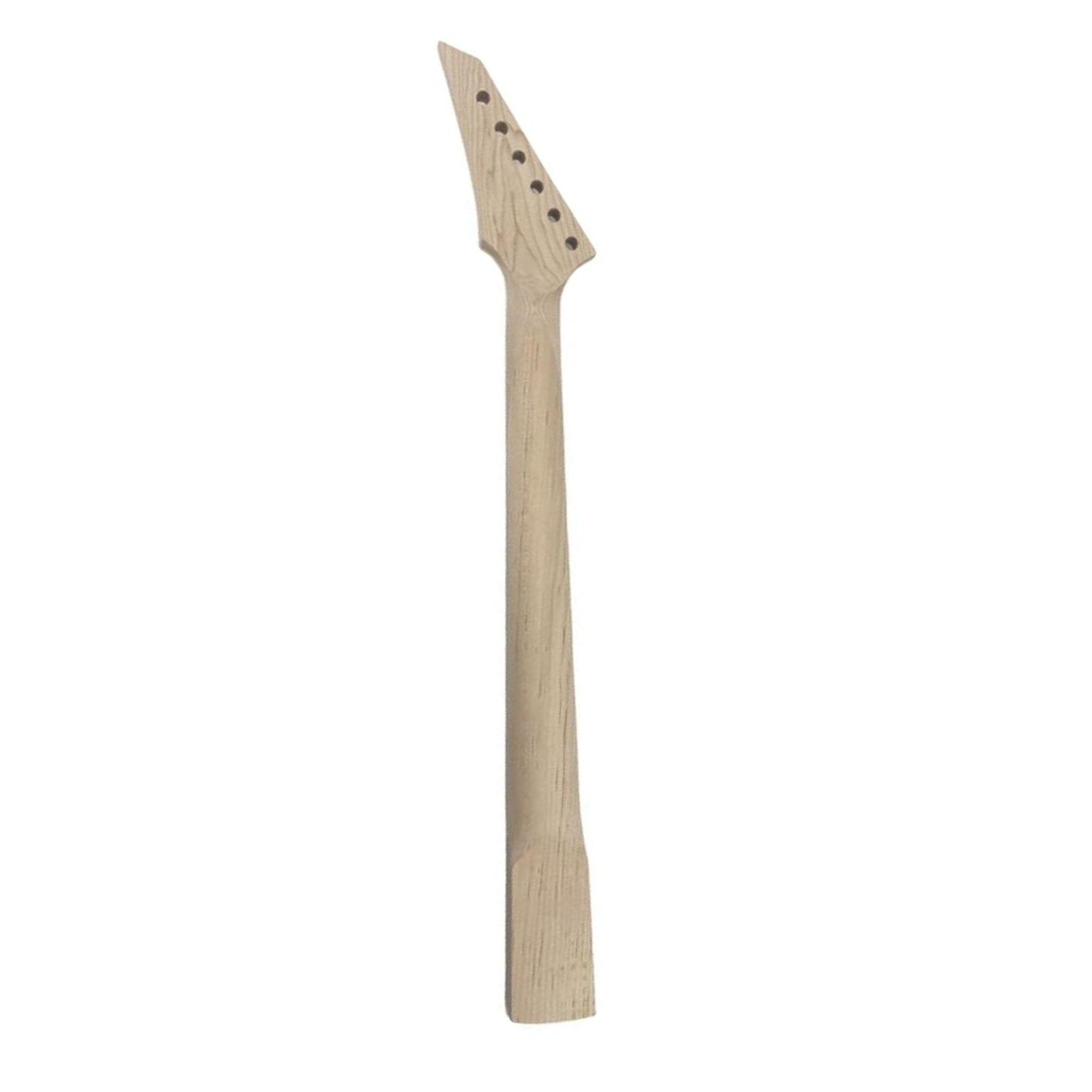 24 Fret Superstrat Guitar Neck – Shark Fin Inlays, Maple & Rosewood, 25.5" Scale, Rosewood Veneer Headstock, 56mm Bolt-On Heel - Ploutone