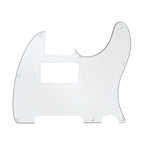 8-Hole HH/ SH Humbucker Telecaster Pickguard - 3-Ply White - Ploutone