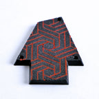 Custom Ibanez Truss Rod Cover for RG & JEM – Fractal Flow (Red & Black) - Ploutone