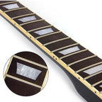 Black Gloss Les Paul-Style Guitar Neck, 22 Fret, Maple & Rosewood Fretboard - Ploutone