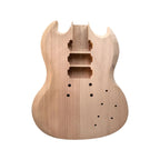 Unfinished SG-Style Guitar Body DIY, Mahogany, HHH Routing - Ploutone