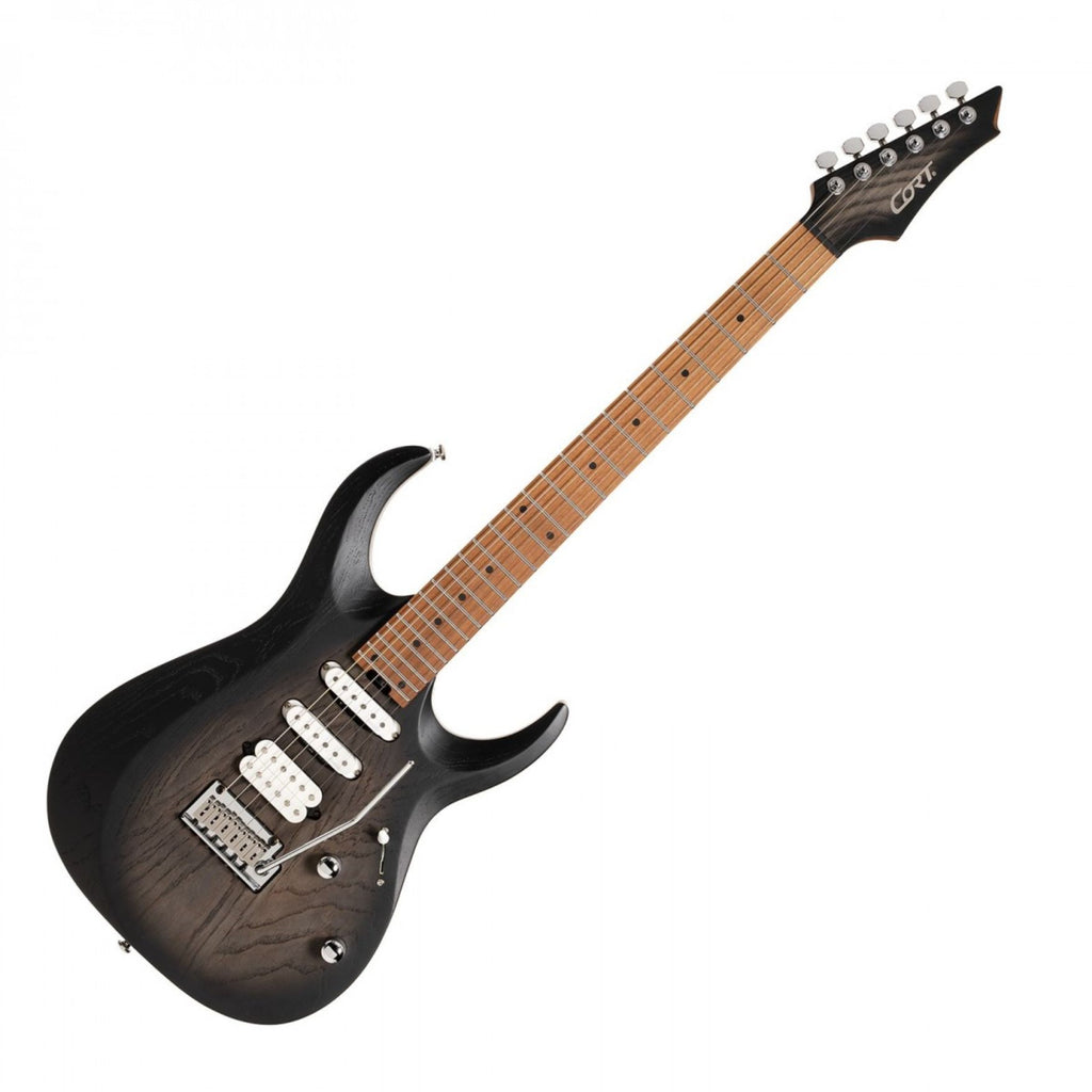 Cort X700 Triality Electric Guitar - Open Pore Black Burst - Ploutone