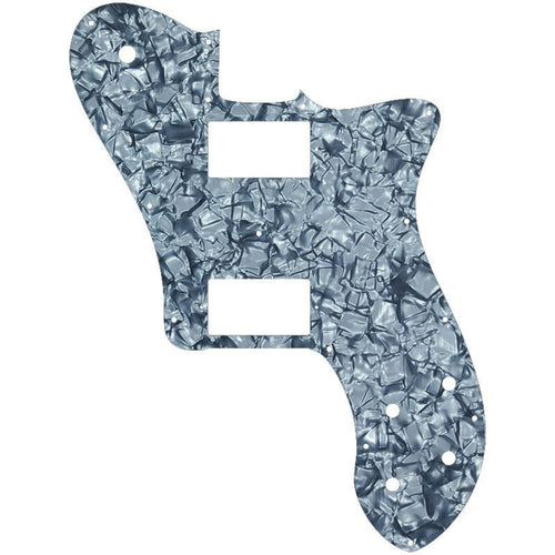 72' Deluxe Telecaster Pickguard (PAF Humbuckers) - 20+ Colors 4-Ply Gray Pearl - Ploutone