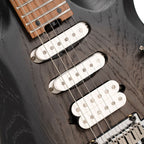 Cort X700 Triality Electric Guitar - Open Pore Black Burst - Ploutone