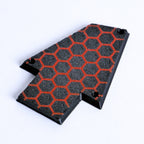 Custom Ibanez Truss Rod Cover for RG & JEM – Honeycomb Hex (Red & Black) - Ploutone