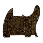Esquire Pickguard (8-Hole) Telecaster Pickguard Blank - 20+ Colors 4-Ply Brown Pearl - Ploutone