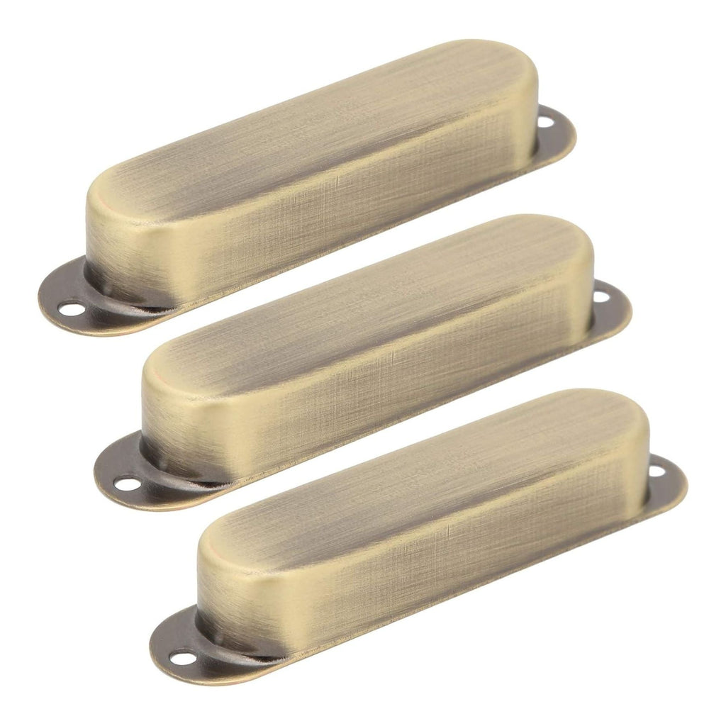 Stratocaster Metal Single Coil Pickup Covers (No Holes) - Bronze 3 Pcs - Ploutone