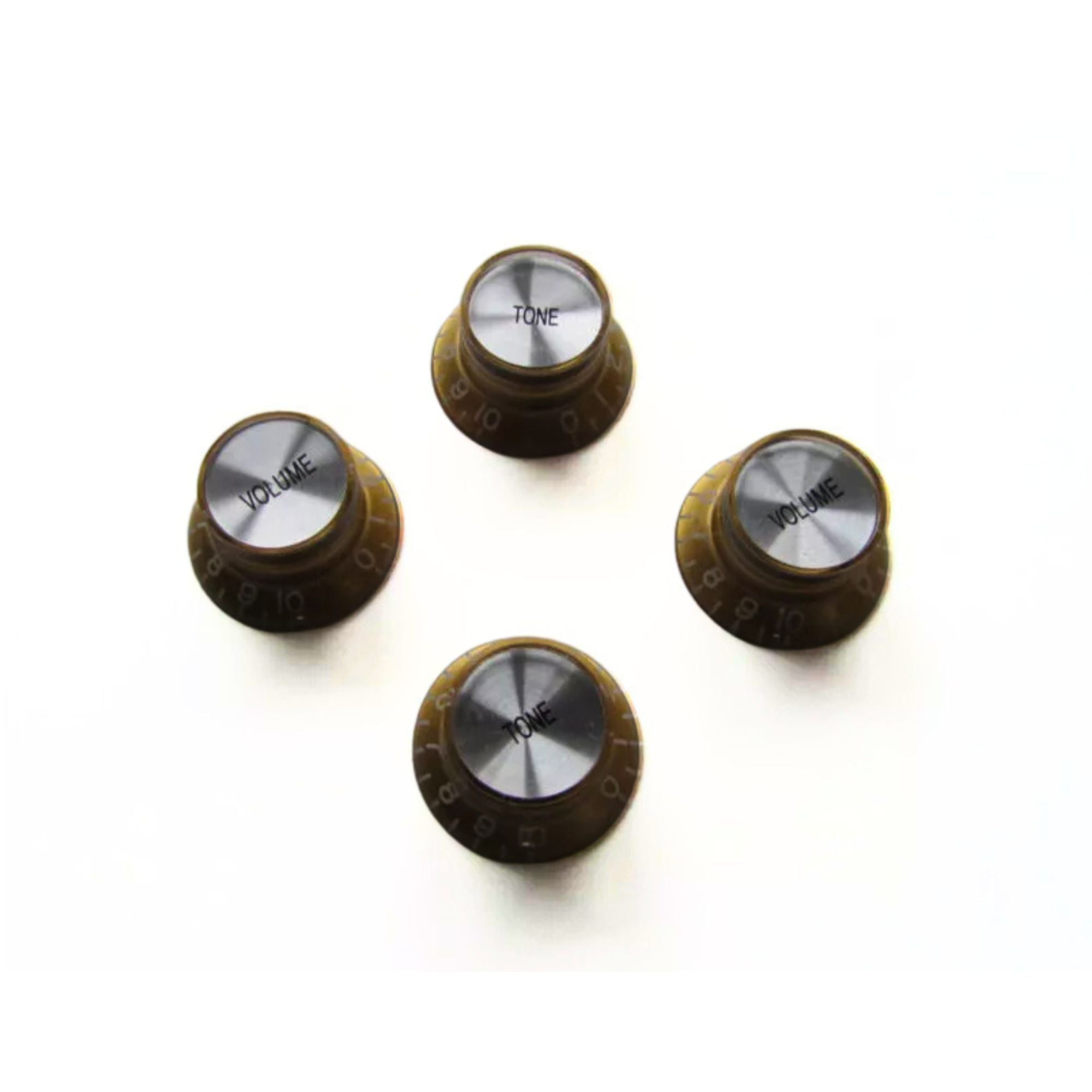 Les Paul/SG Gold & Silver Reflector Knobs (Set of 4) - Ploutone
