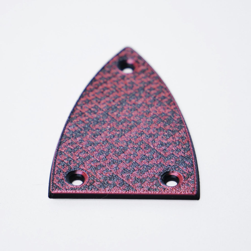 Custom BC Rich Truss Rod Cover – Black & Red Magma - Ploutone