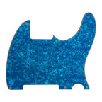 Esquire Pickguard (8-Hole) Telecaster Pickguard Blank - 20+ Colors 4-Ply Blue Pearl - Ploutone