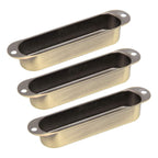 Stratocaster Metal Single Coil Pickup Covers (No Holes) - Bronze 3 Pcs - Ploutone