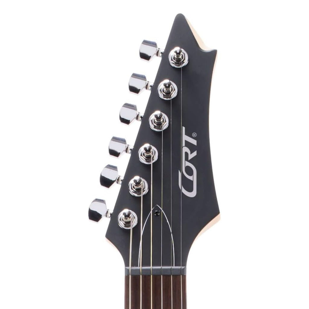 Cort X100OPBB Electric Guitar - Open Pore Black Cherry Burst - Ploutone